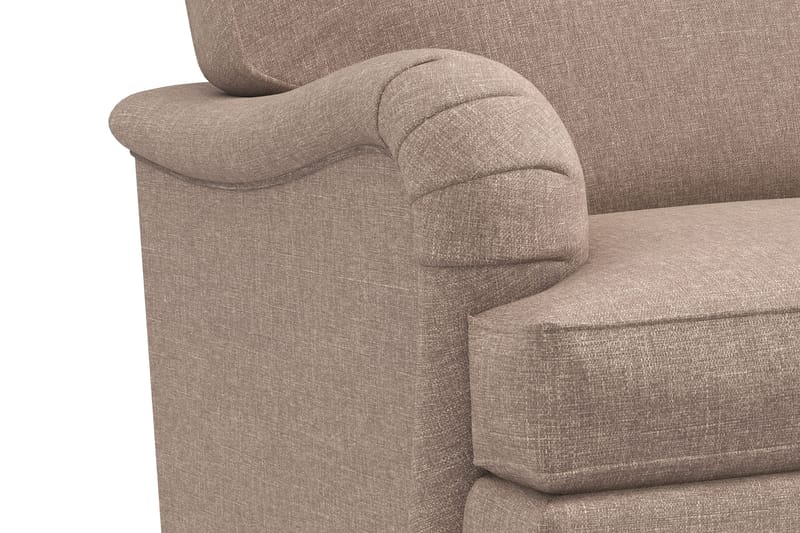 Howard Classic Sofagruppe 3-seters Sofa + Lenestol + Fotskammel i Stoff - Mørk beige - Møbler - Sofaer - Sofagrupper - Howard sofagruppe