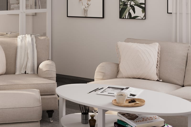 Howard Classic Sofagruppe 3-seters Sofa + Lenestol i Stoff - Beige - Møbler - Sofaer - Sofagrupper - Howard sofagruppe