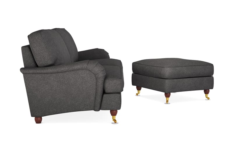 Howard Lyx 4-seters Stoffsofa + Fotskammel - Mørk grå - Møbler - Sofaer - Sofagrupper - Howard sofagruppe