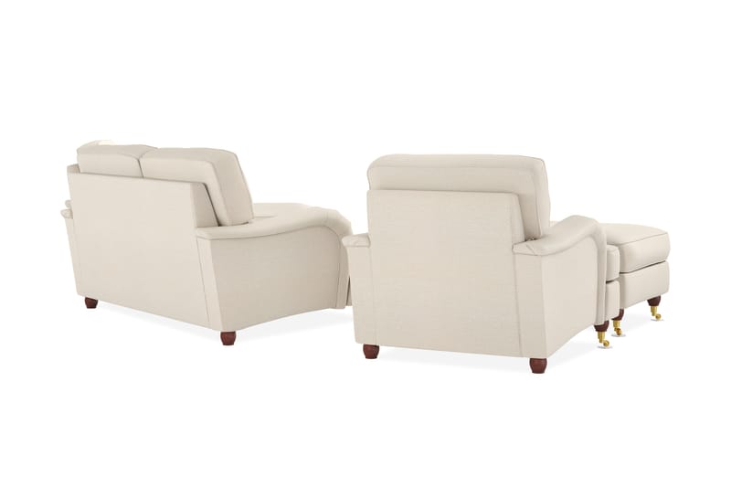Howard Lyx Sofagruppe 2-seter+Divan+Lenestol+Fotskammel - Beige - Møbler - Sofaer - Sofagrupper - Howard sofagruppe