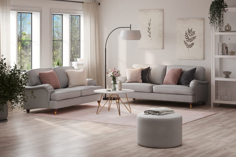 Howard Lyx Sofagruppe 3-seter+2-seter - Lysegrå - Møbler - Sofaer - Sofagrupper - Howard sofagruppe
