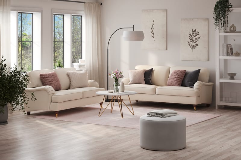 Howard Lyx Sofagruppe 3-seters + 2-seters Stoffsofa - Beige - Møbler - Sofaer - Sofagrupper - Howard sofagruppe