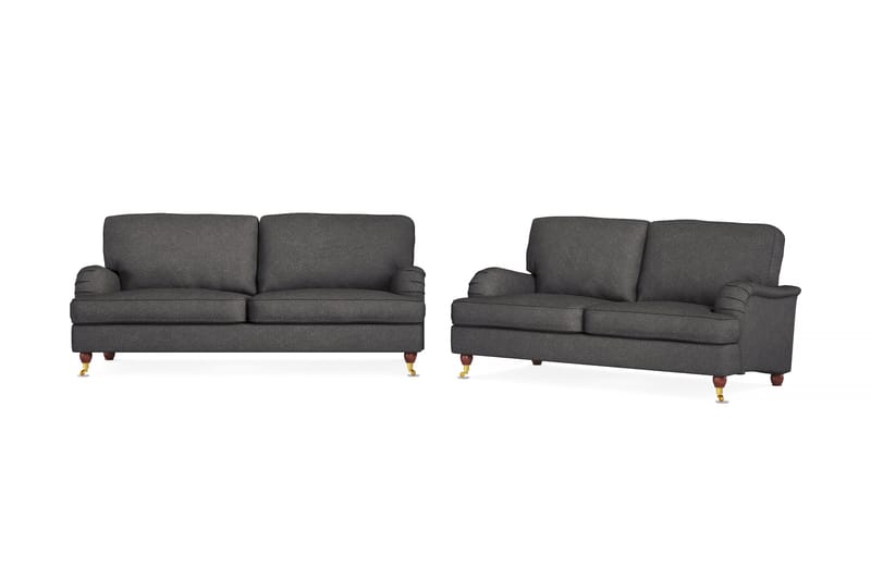 Howard Lyx Sofagruppe 3-seters + 2-seters Stoffsofa - Mørk grå - Møbler - Sofaer - Sofagrupper - Howard sofagruppe