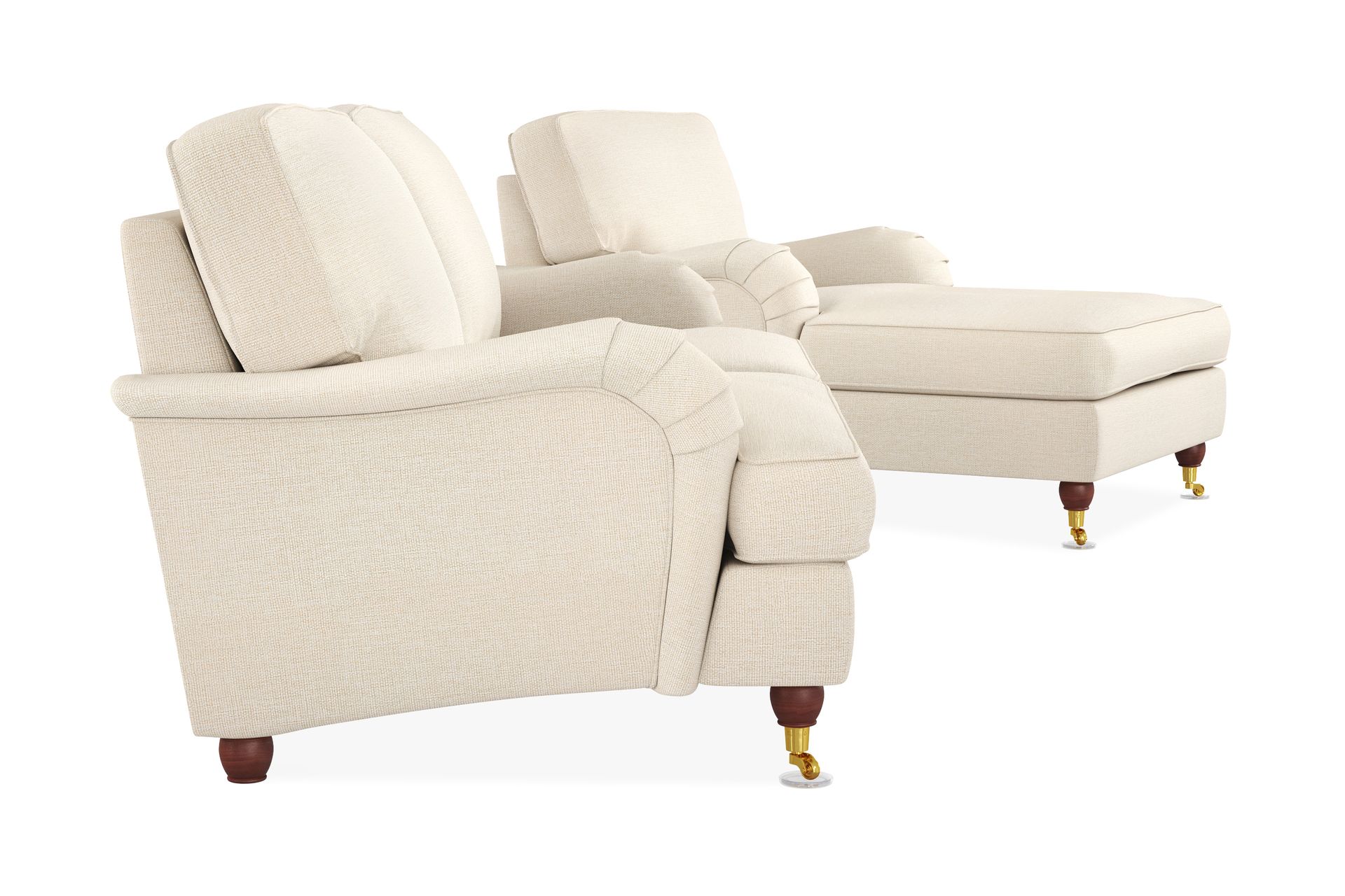Howard Lyx Sofagruppe 3-seters Sofa + Divanstol i Stoff - Beige - Møbler - Sofaer - Sofagrupper - Howard sofagruppe