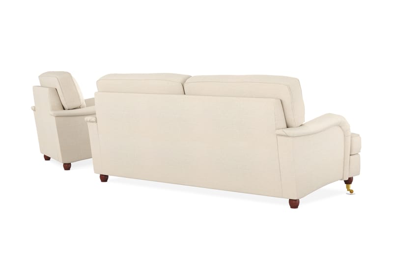 Howard Lyx Sofagruppe 3-seters Sofa + Divanstol i Stoff - Beige - Møbler - Sofaer - Sofagrupper - Howard sofagruppe