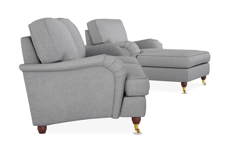 Howard Lyx Sofagruppe 3-seters Sofa + Divanstol i Stoff - Lys grå - Møbler - Sofaer - Sofagrupper - Howard sofagruppe
