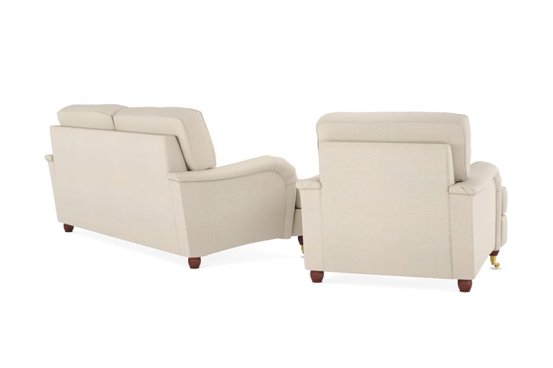 Howard Lyx Sofagruppe 3-seters Sofa + Lenestol i Stoff - Beige - Møbler - Sofaer - Sofagrupper - Howard sofagruppe
