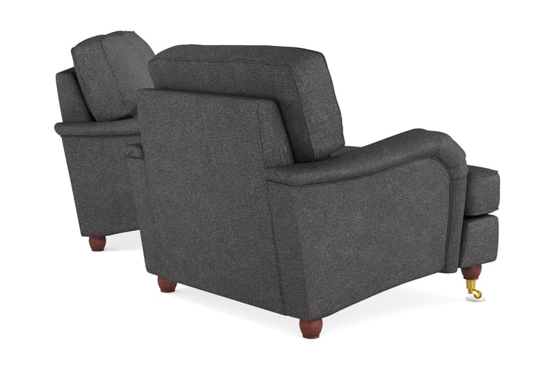 Howard Lyx Sofagruppe 3-seters Sofa + Lenestol i Stoff - Mørk grå - Møbler - Sofaer - Sofagrupper - Howard sofagruppe
