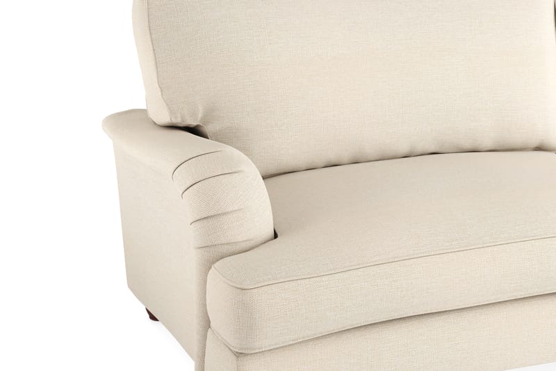 Howard Lyx Sofagruppe 3-seters Svingt Sofa + Divanstol + Lenestol + Fotskammel i Stoff - Beige - Møbler - Sofaer - Sofagrupper - Howard sofagruppe