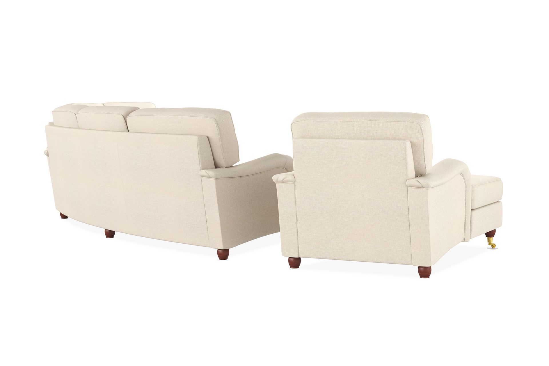 Howard Lyx Sofagruppe 4-seter + 3-seter Bøyd Stoffsofa - Beige - Møbler - Sofaer - Sofagrupper - Howard sofagruppe