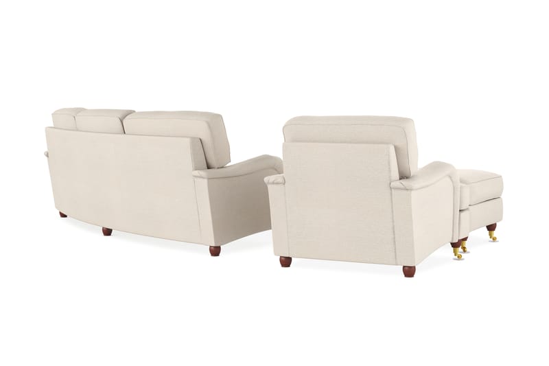 Howard Lyx Sofagruppe 4-seter+Lenestol+Fotskammel - Beige - Howard sofagruppe