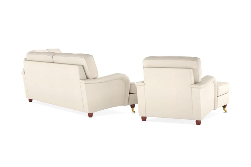 Howard Lyx Sofagruppe 4-seters + 3-seters Sofa + Divanstol i Stoff - Beige - Møbler - Sofaer - Sofagrupper - Howard sofagruppe