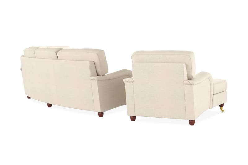 Howard Lyx Sofagruppe 4-seters + 3-seters Svingt Sofa + Divanstol i Stoff - Beige - Møbler - Sofaer - Sofagrupper - Howard sofagruppe