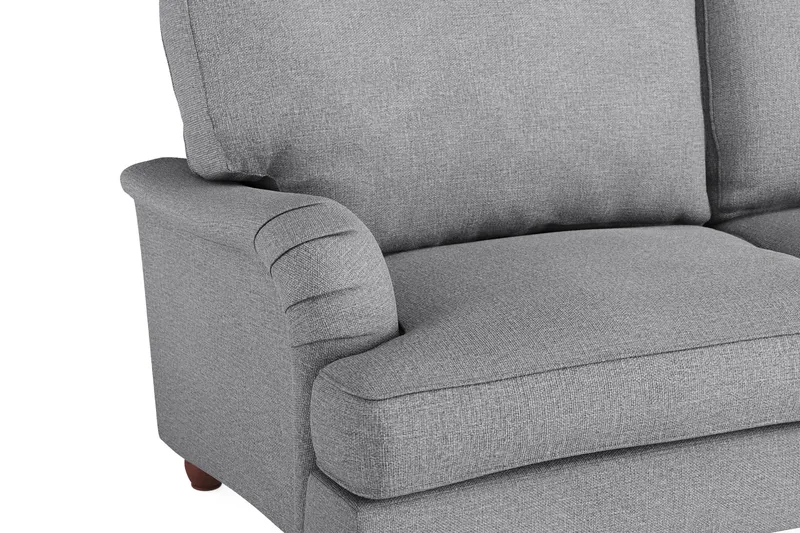 Howard Lyx Sofagruppe 4-seters Svingt Sofa + Divanstol + Lenestol + Fotskammel i Stoff - Lys grå - Møbler - Sofaer - Sofagrupper - Howard sofagruppe