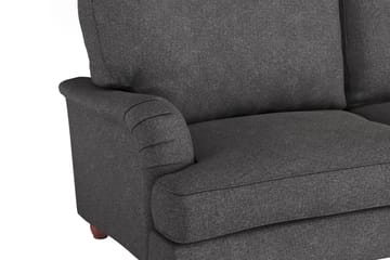 Howard Lyx Sofagruppe 4-seters Svingt Sofa + Divanstol + Lenestol + Fotskammel i Stoff - Mørk grå - Møbler - Sofaer - Sofagrupper - Howard sofagruppe