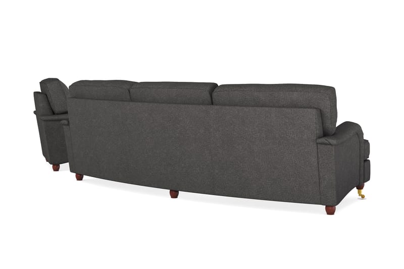 Howard Lyx Sofagruppe 4-seters Svingt Sofa + Divanstol i Stoff - Mørk grå - Møbler - Sofaer - Sofagrupper - Howard sofagruppe