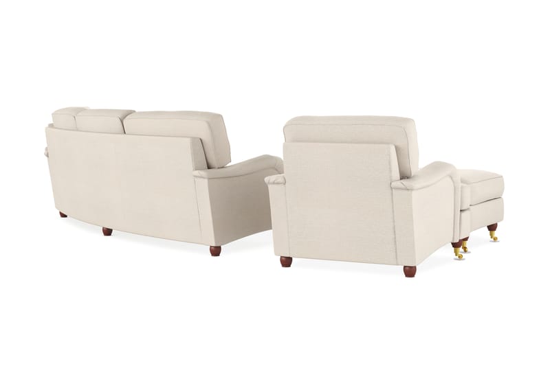 Howard Lyx Sofagruppe Buet 4-seter+2 Lenestoler+Fotskammel - Beige - Møbler - Sofaer - Sofagrupper - Howard sofagruppe
