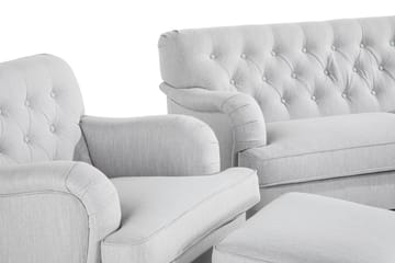 Howard Riviera Sofagruppe 2-seter+3-seter+Lenestol+Fotskamme - Lingrå - Møbler - Sofaer - Sofagrupper - Howard sofagruppe