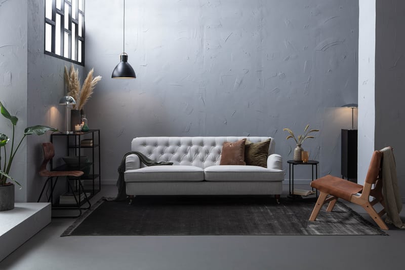 Howard Riviera Sofagruppe 2-seter+3-seter+Lenestol+Fotskamme - Lingrå - Møbler - Sofaer - Sofagrupper - Howard sofagruppe