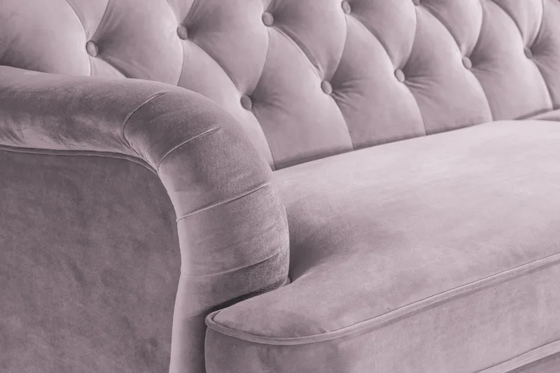 Howard Riviera Sofagruppe 3-seters + 2-seters Sofa + Lenestol + Fotskammel i Fløyel - Lilla - Møbler - Sofaer - Sofagrupper - Howard sofagruppe