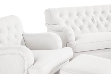 Howard Riviera Sofagruppe 3-seters + 2-seters Sofa + Lenestol + Fotskammel i Stoff - Lys grå - Møbler - Sofaer - Sofagrupper - Howard sofagruppe