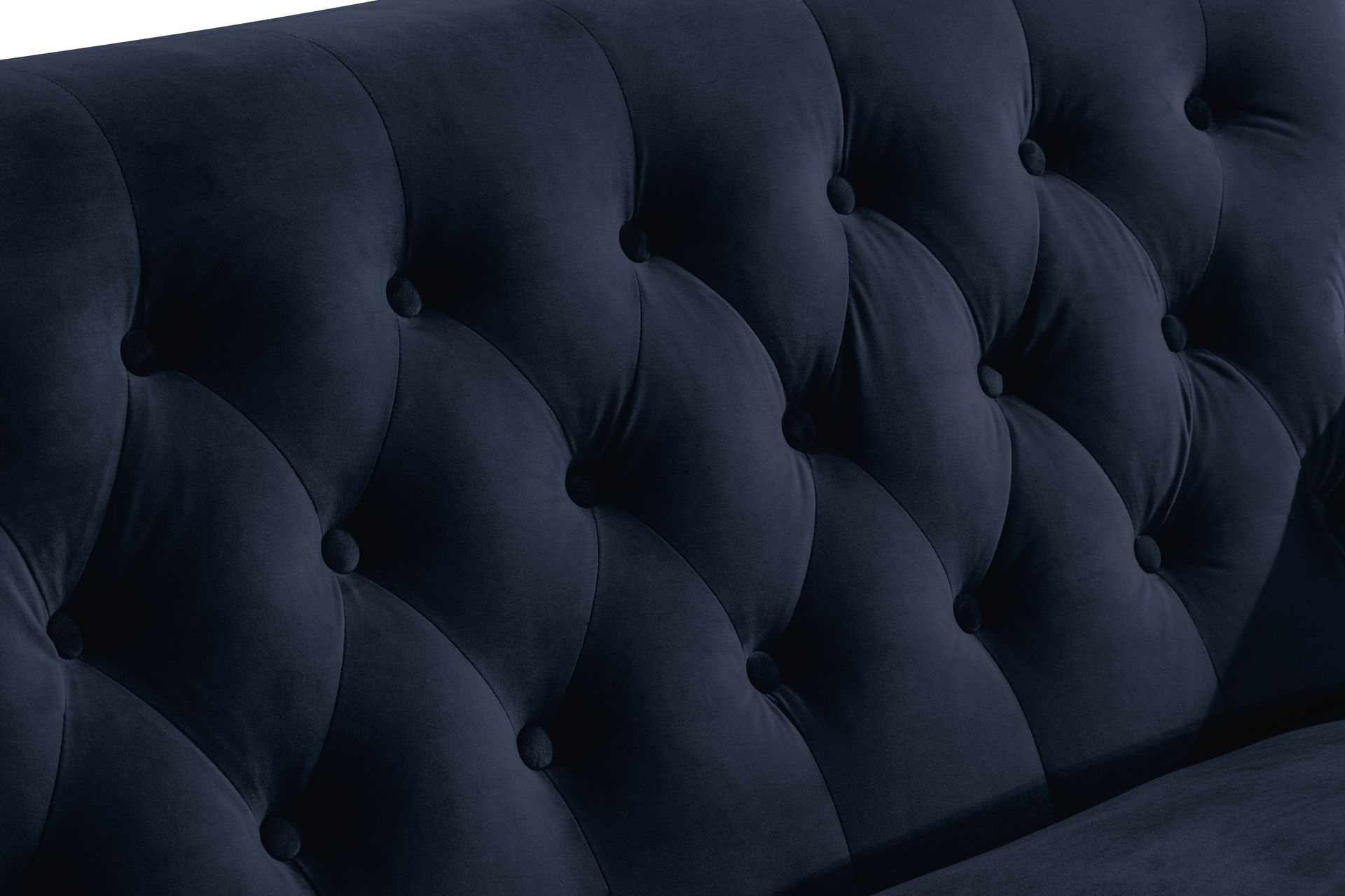 Howard Riviera Sofagruppe Svingt 3-seters + 2-seters Sofa + Lenestol + Fotskammel i Fløyel - Blå - Møbler - Sofaer - Sofagrupper - Howard sofagruppe