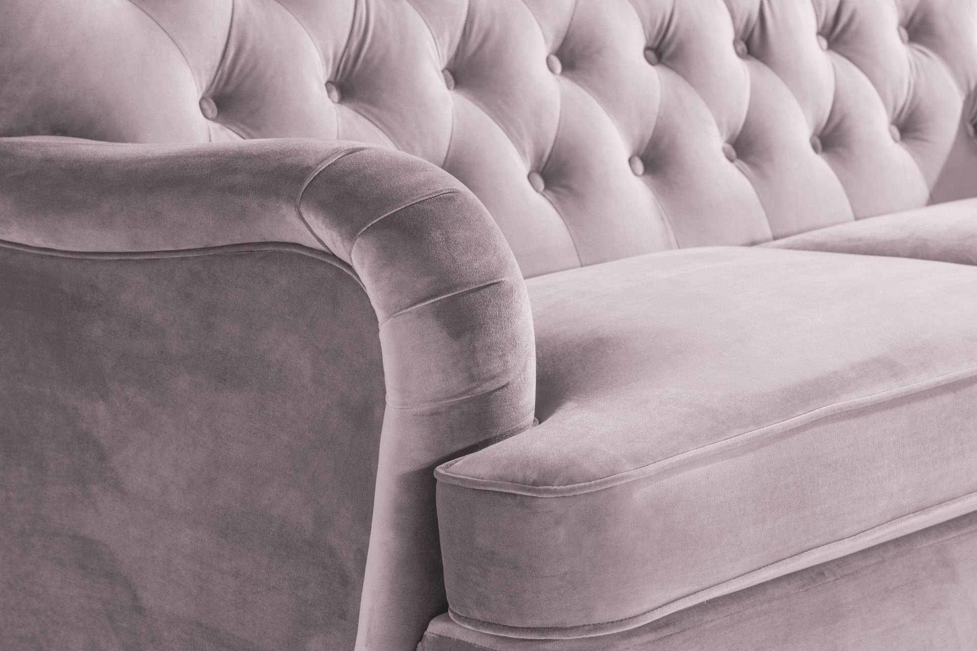 Howard Riviera Sofagruppe Svingt 3-seters + 2-seters Sofa + Lenestol + Fotskammel i Fløyel - Lilla - Møbler - Sofaer - Sofagrupper - Howard sofagruppe