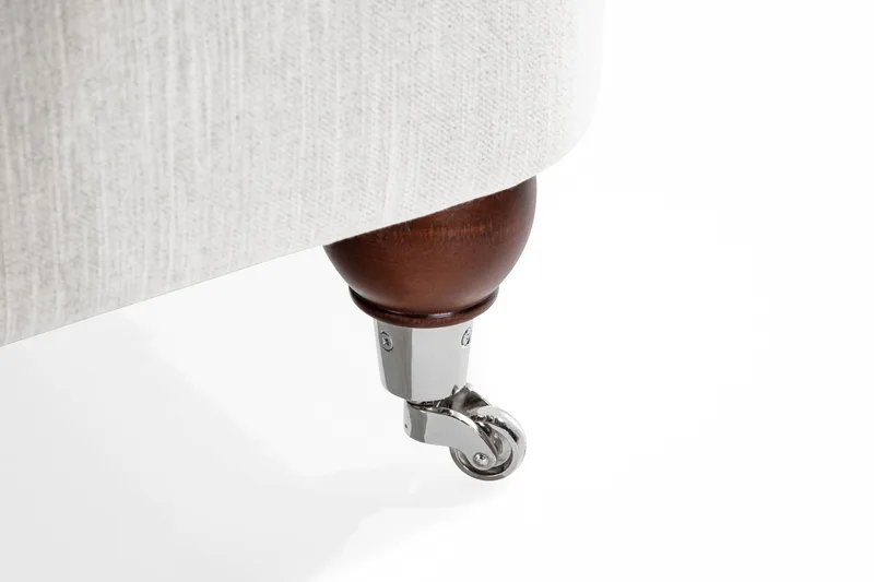 Howard Riviera Sofagruppe Svingt 3-seters + 2-seters Sofa + Lenestol + Fotskammel i Stoff - Lys grå - Møbler - Sofaer - Sofagrupper - Howard sofagruppe