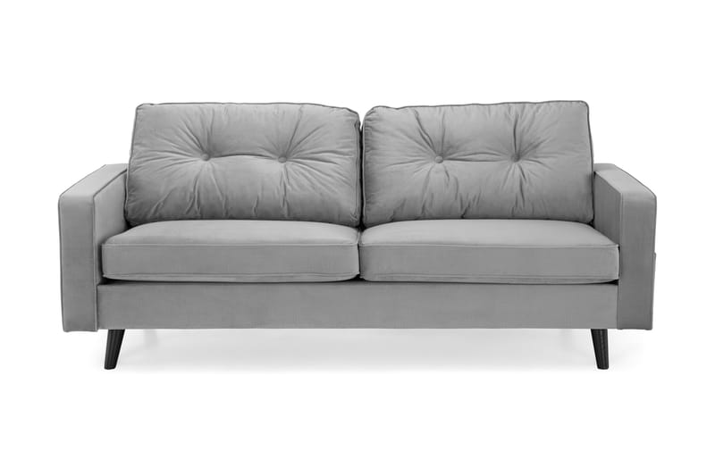 Monroe Sofagruppe 4-seters + 3-seters Fløyelssofa - Lys grå - Møbler - Sofaer - Sofagrupper - Howard sofagruppe