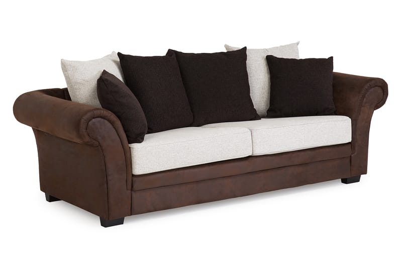 Toronto Sofagruppe 2-seter+3-seter+Lenestol - Brun/Beige - Møbler - Sofaer - Sofagrupper - Sofagruppe 3 2 1