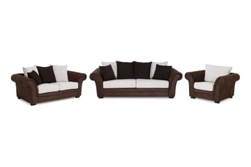 Toronto Sofagruppe 2-seter+3-seter+Lenestol - Brun/Beige - Møbler - Sofaer - Sofagrupper - Sofagruppe 3 2 1