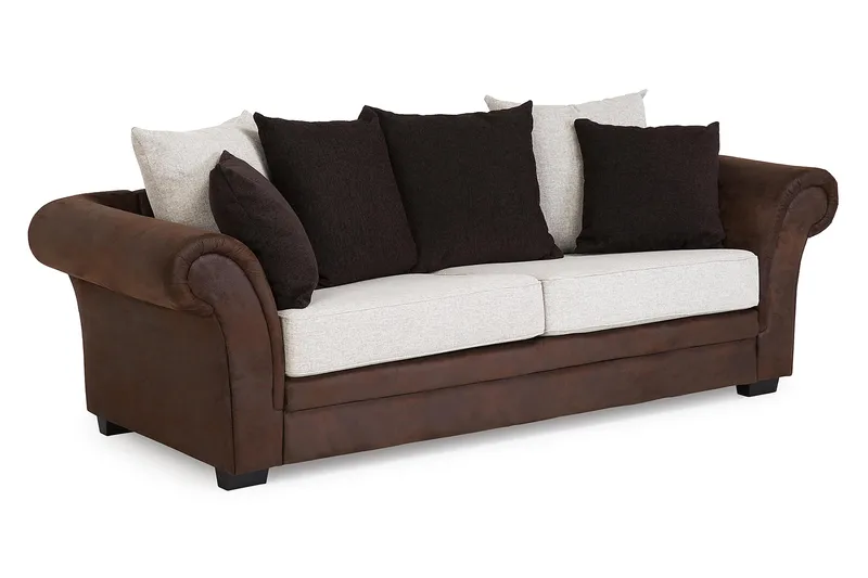 Toronto Sofagruppe 3-seter+Lenestol - Brun/Beige - Møbler - Sofaer - Sofagrupper - Howard sofagruppe