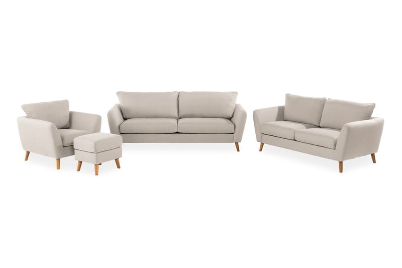 Trend Sofagruppe 2,5-seter+2-seter+Lenestol - Beige - Howard sofagruppe
