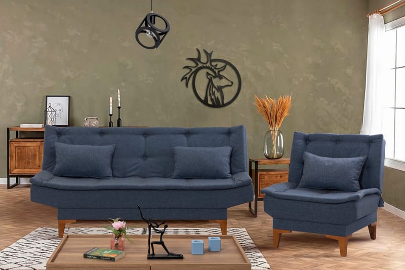 Hunterville Sofagruppe - Mørkeblå - Møbler - Sofaer - Sofagrupper