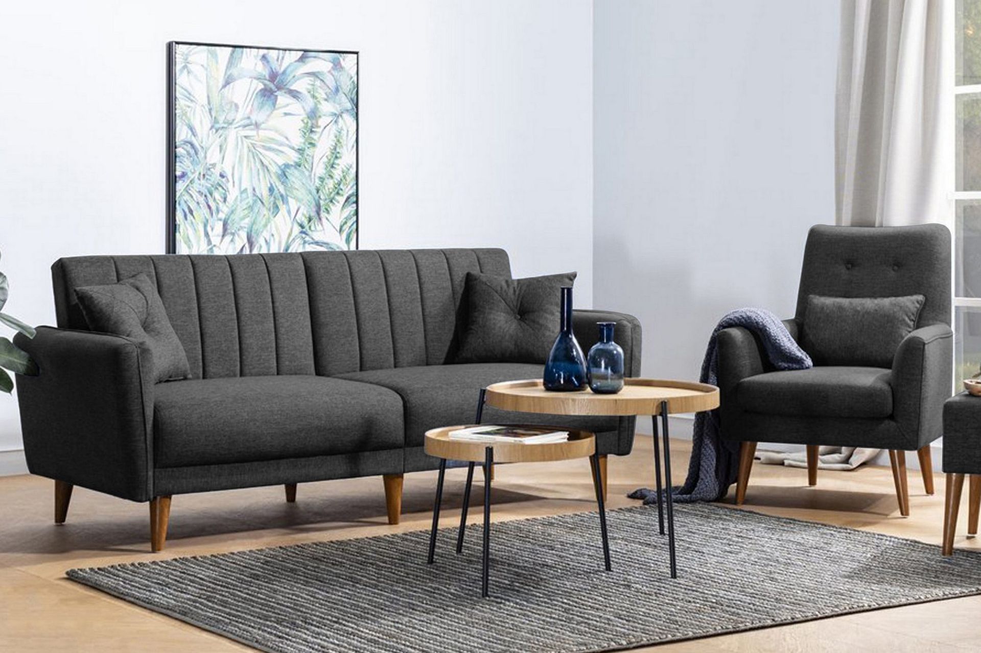 Lepinas Sofagruppe - Antrasitt