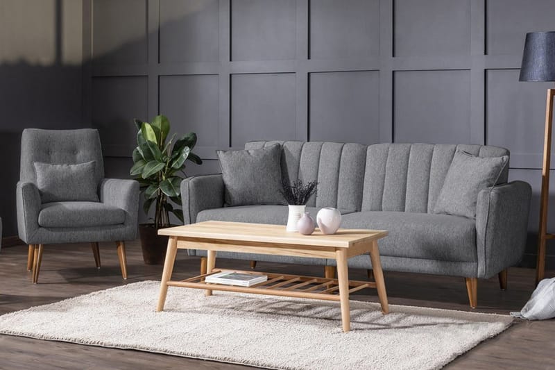 Lepinas Sofagruppe - Mørkegrå - Møbler - Sofaer - Sofagrupper