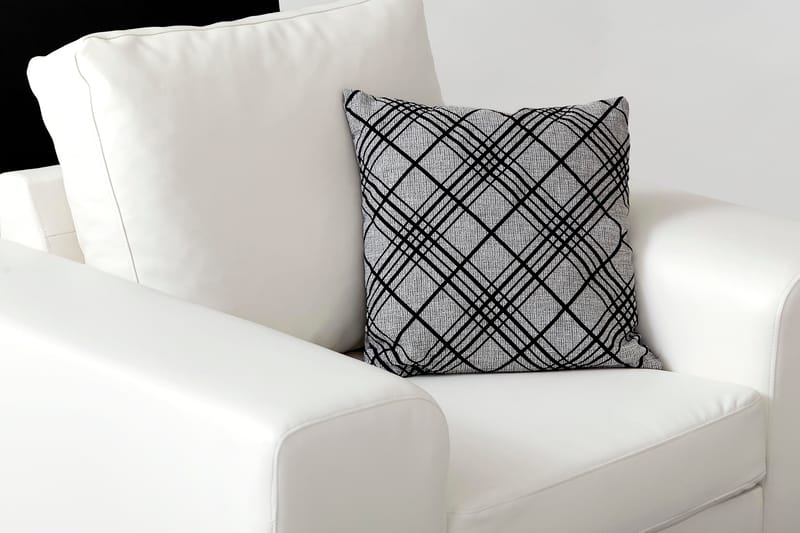 Link Sofagruppe 3-seters + 2-seters Sofa + Lenestol i Kunstlær - Hvit - Møbler - Sofaer - Sofagrupper