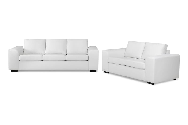 Link Sofagruppe 3-seters + 2-seters Stoffsofa - Hvit - Møbler - Sofaer - Sofagrupper