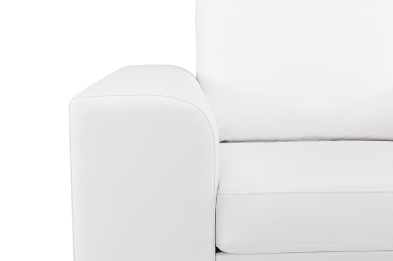 Link Sofagruppe 3-seters Sofa + Lenestol i Kunstlær - Hvit - Møbler - Sofaer - Sofagrupper