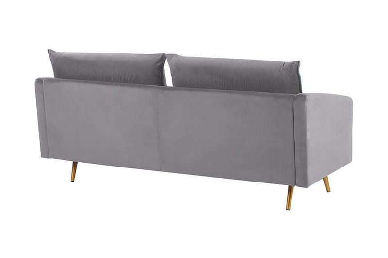 Maurana Sofagruppe 2-seters + 3-seters - Fløyel/Grå - Møbler - Sofaer - Sofagrupper