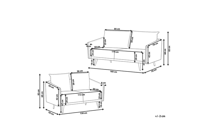 Maurana Sofagruppe 2-seters + 3-seters - Møbler - Sofaer - Sofagrupper