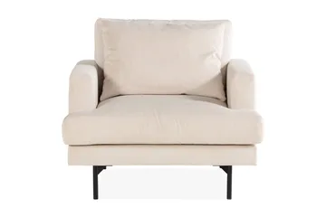 Menard Sofagruppe 4-seters Høyrevendt L-formet Sjeselongsofa + Stor Lenestol i Manchester - Beige - Møbler - Sofaer - Sofagrupper