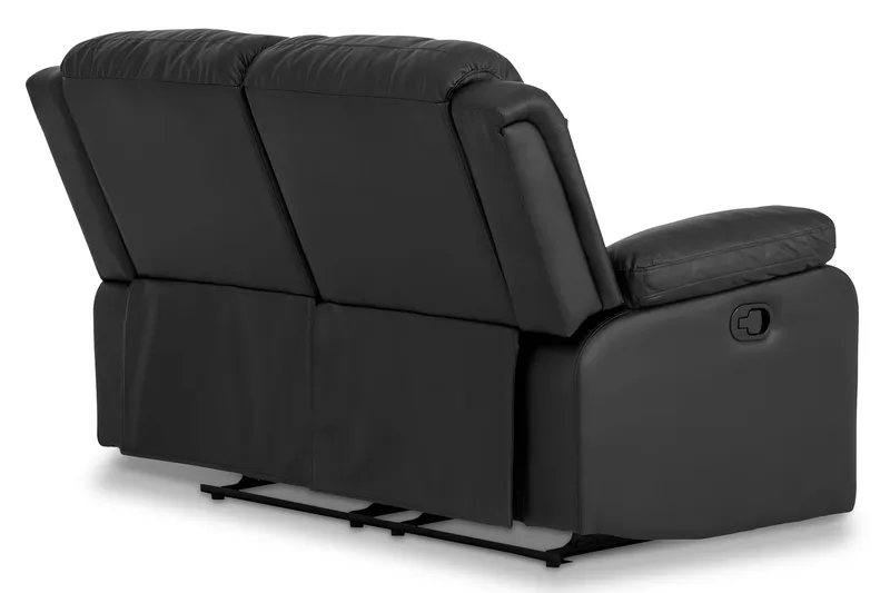 Norbo Sofagruppe Recliner 3+2+1 - Fällbar sofa lenestol - Kinosofa i kunstskinn - Svart - Møbler - Sofaer - Sofagrupper - Sofagruppe 3 2 1