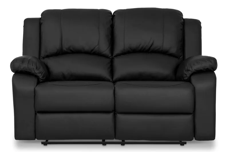 Norbo Sofagruppe Recliner 3+2+1 - Fällbar sofa lenestol - Kinosofa i kunstskinn - Svart - Møbler - Sofaer - Sofagrupper - Sofagruppe 3 2 1