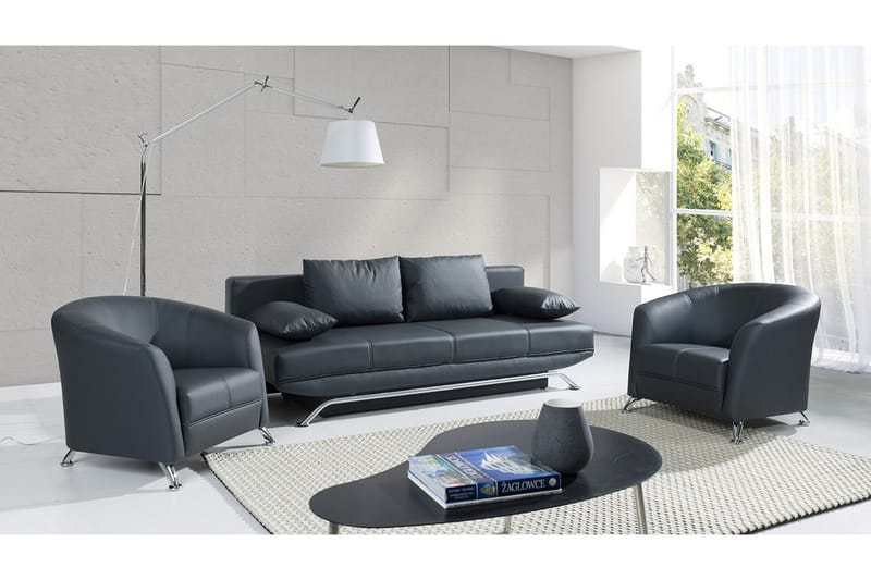 Oils Sofagruppe - Svart - Møbler - Sofaer - Sofagrupper