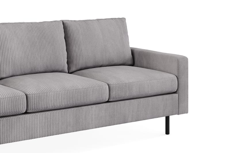 Peppe Sofagruppe 3-seter + Lenestol + Fotskammel - Grå - Møbler - Sofaer - Sofagrupper