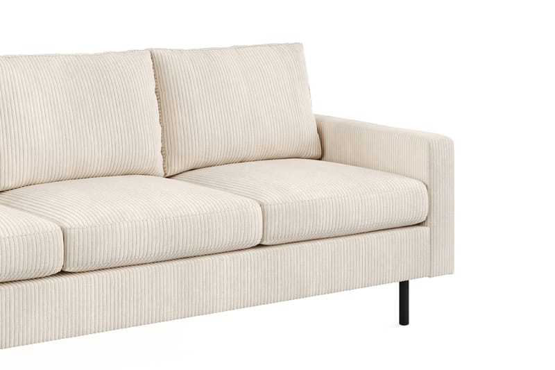 Peppe Sofagruppe 3-seters Sofa + Lenestol + Fotskammel i Manchester - Beige - Møbler - Sofaer - Sofagrupper