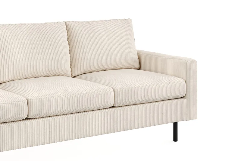 Peppe Sofagruppe 3-seters Sofa + Lenestol + Fotskammel i Manchester - Beige - Møbler - Sofaer - Sofagrupper
