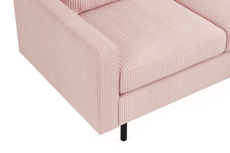 Peppe Sofagruppe 3-seters Sofa + Lenestol + Fotskammel i Manchester - Rosa - Møbler - Sofaer - Sofagrupper