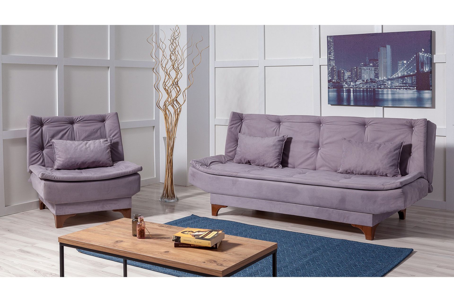 Riversdale Sofagruppe - Lyselilla - Møbler - Sofaer - Sofagrupper